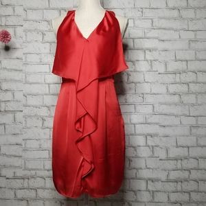 🆕️🥂Theme Ruffle Front Red Dress